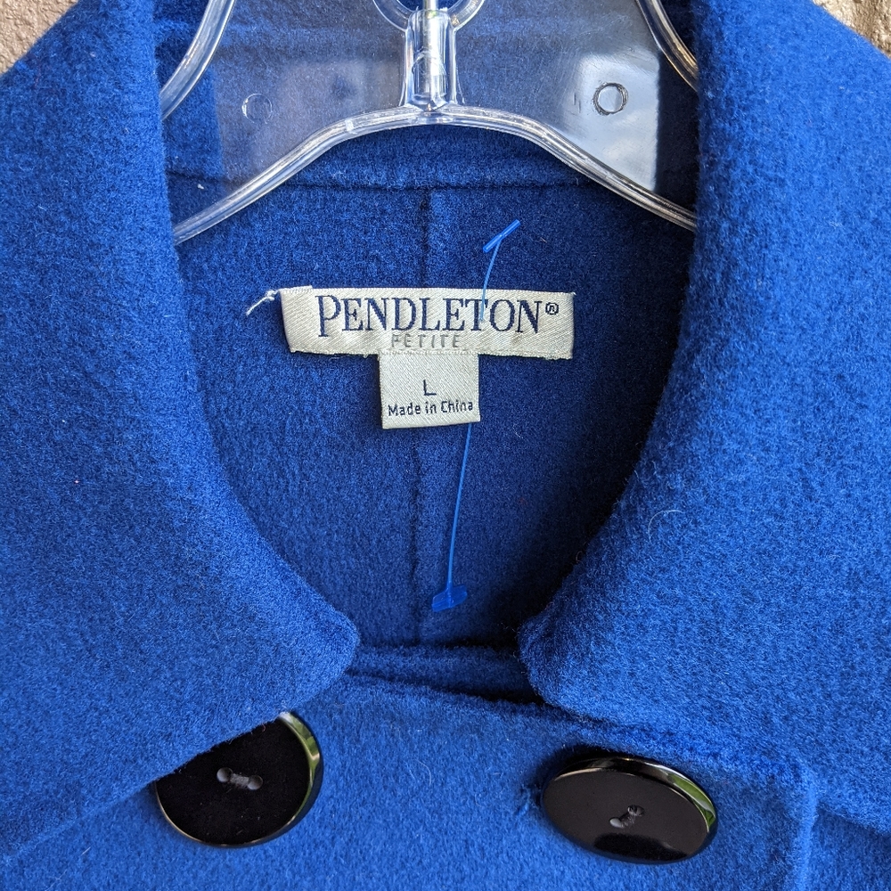 Pendleton Cropped Wool Blazer Size Large - image 2